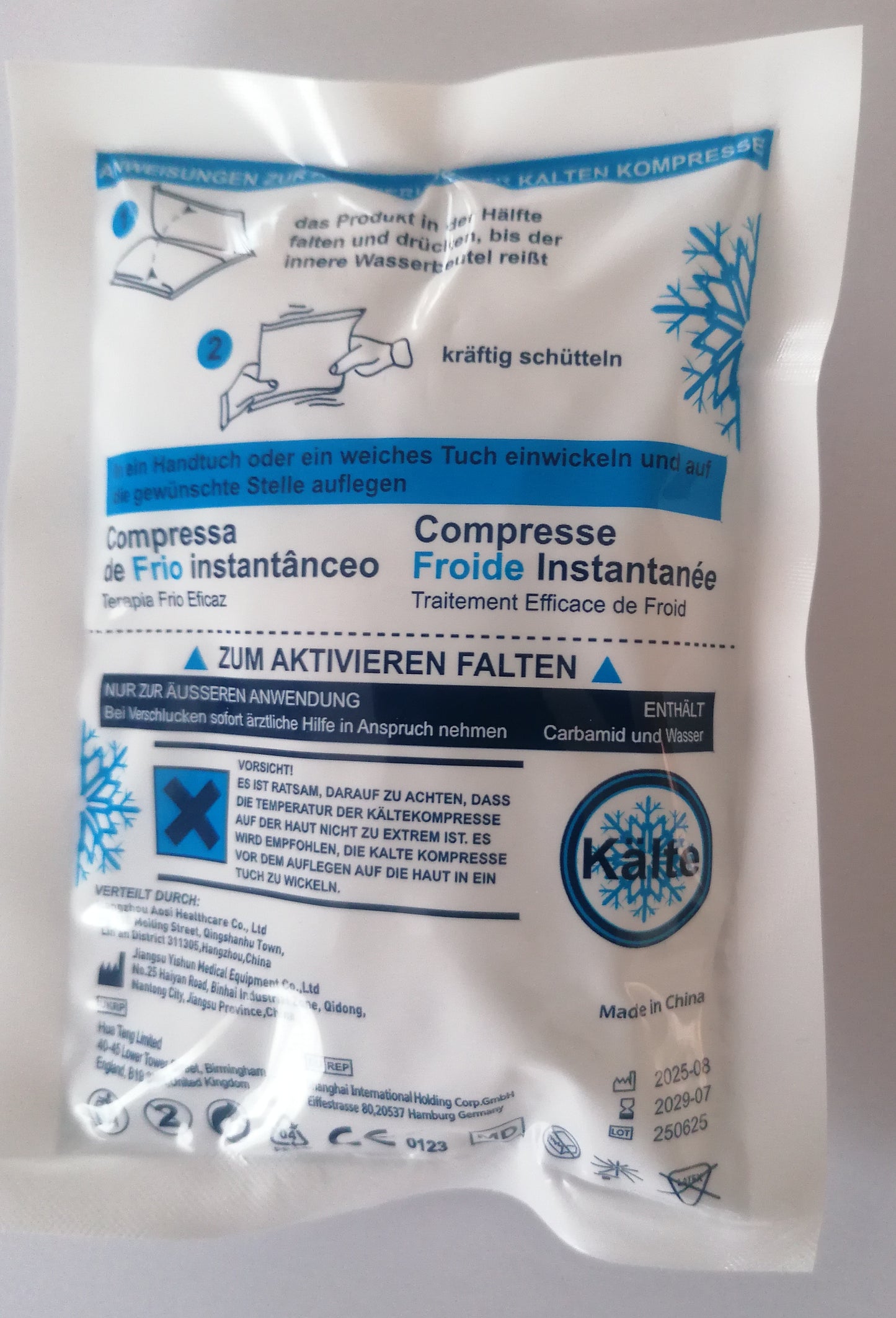 25x Medi Einweg Kälte-Sofort-Kompresse Kühlpack zum sofortigen Kühlen und für Kälte