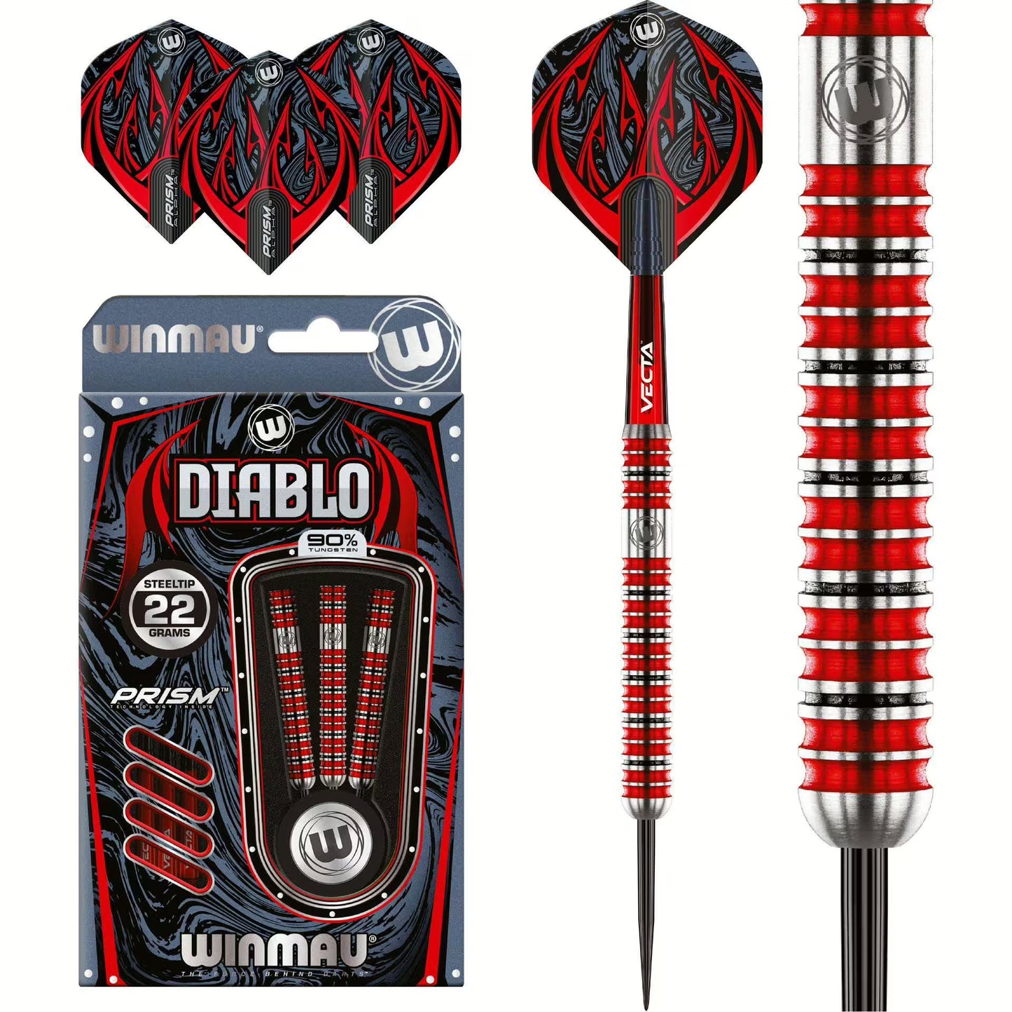 Winmau Diablo Parallel Steeldarts 1480, 22g