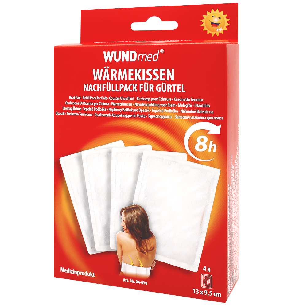 WUNDmed Wärmegürtel Nachfüllpack Wärmekissen Heizgürtel Nierenwärmer 4 Stück