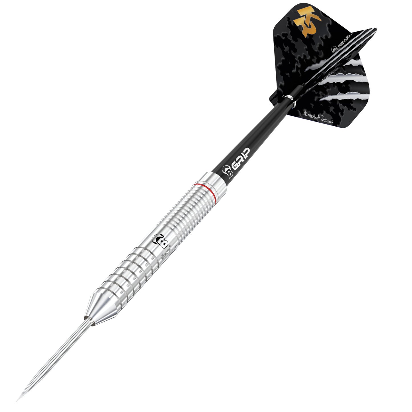 BULL'S Krzysztof Ratajski Brass Silver Steel Dart, 24 Gr.