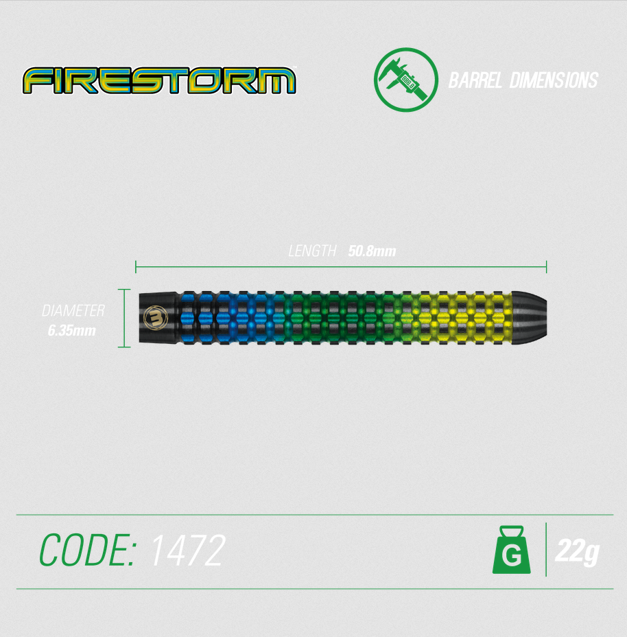 Winmau Firestorm 90%, 22 gr.