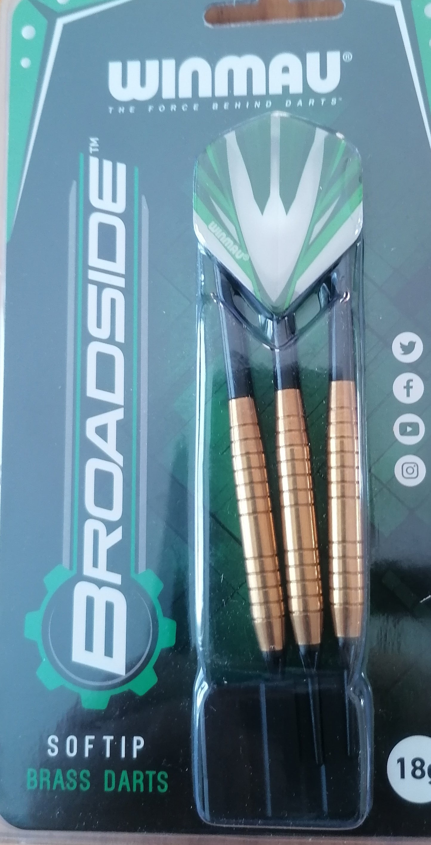 Winmau - Softdart Broadside Brass 2225 - 18 gr.