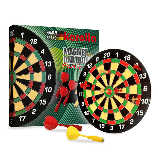 Karella - Dartboard Magnet Family inkl. 6 Magnetdarts