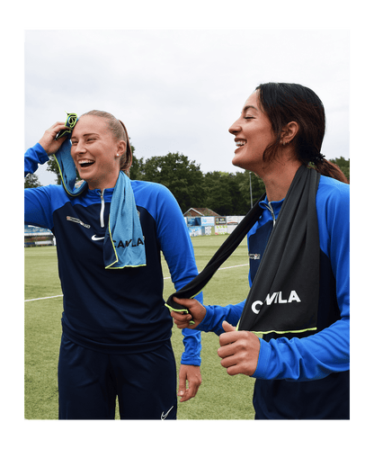 Cawila Academy Ice kühlendes Handtuch Blau Gelb