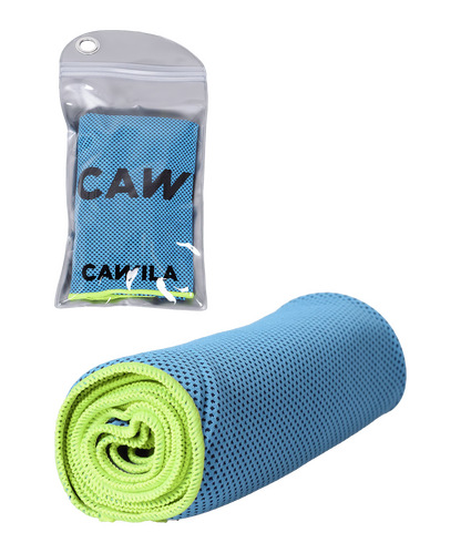 Cawila Academy Ice kühlendes Handtuch Blau Gelb