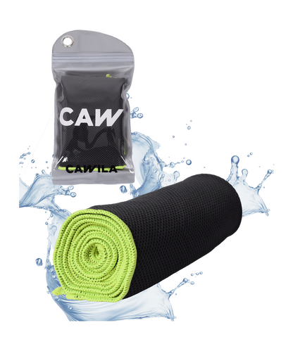 Cawila Academy Ice kühlendes Handtuch Schwarz Gelb