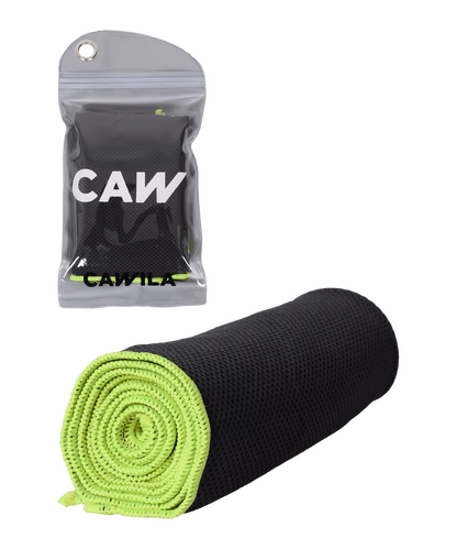 Cawila Academy Ice kühlendes Handtuch Schwarz Gelb
