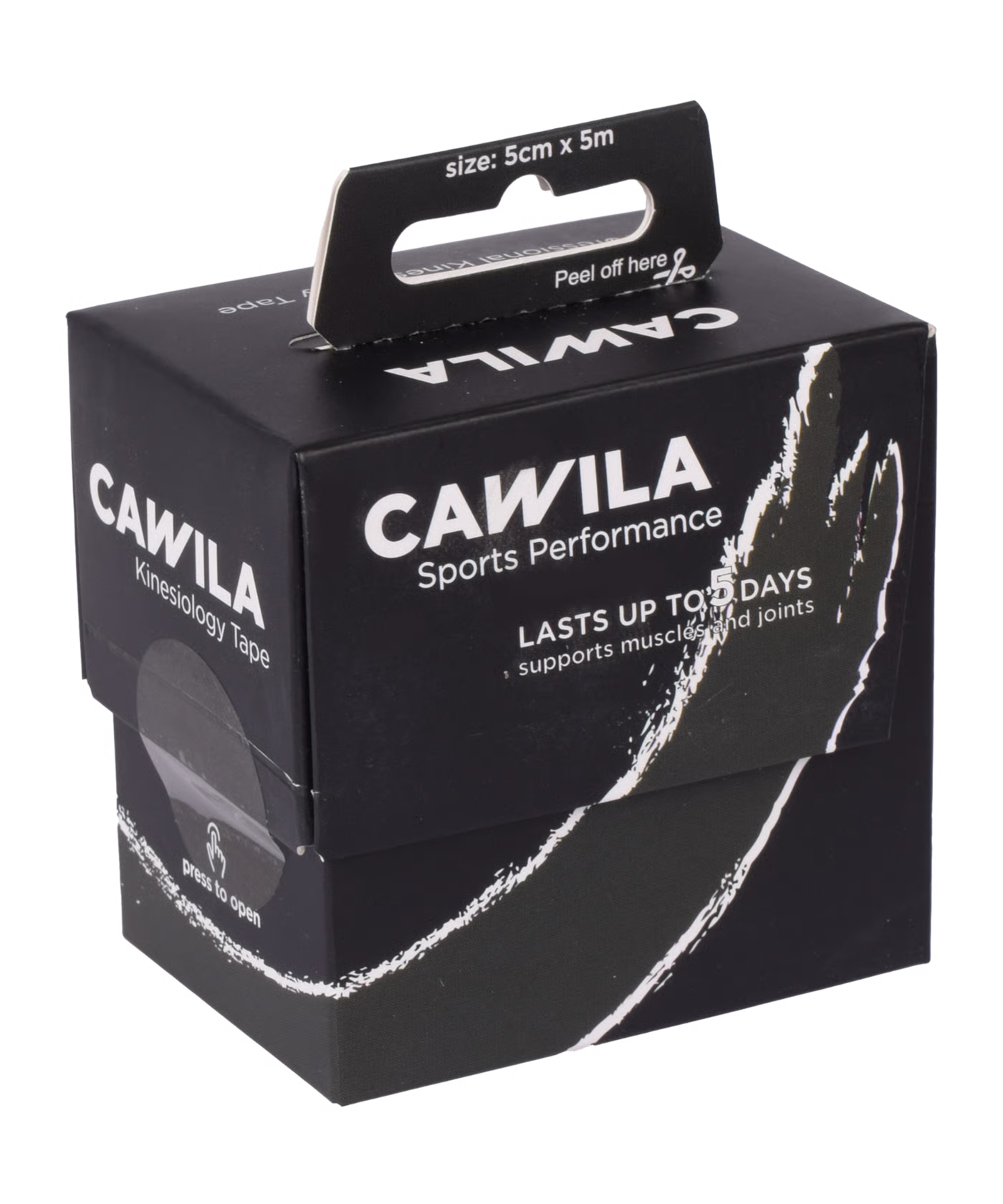 Cawila SPORTSCARE Kinesiology Tape | 5,0cm x 5m Farbe: Schwarz