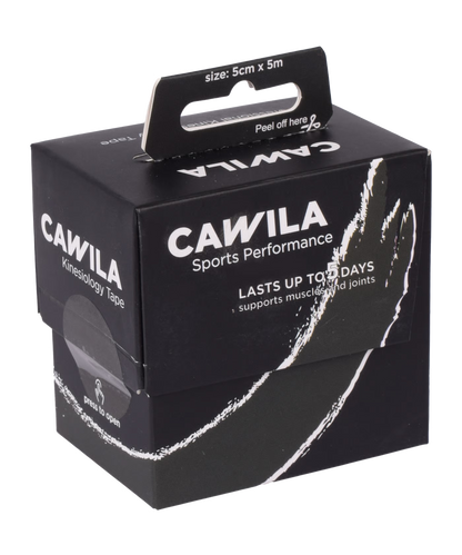 Cawila SPORTSCARE Kinesiology Tape | 5,0cm x 5m Farbe: Schwarz