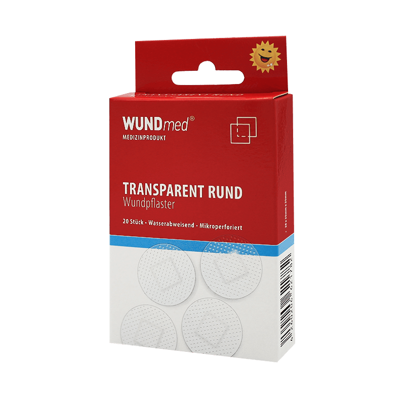 WUNDmed Transparent Rund Ø 2,5cm Wundpflaster Wasserabweisend 20 Stück