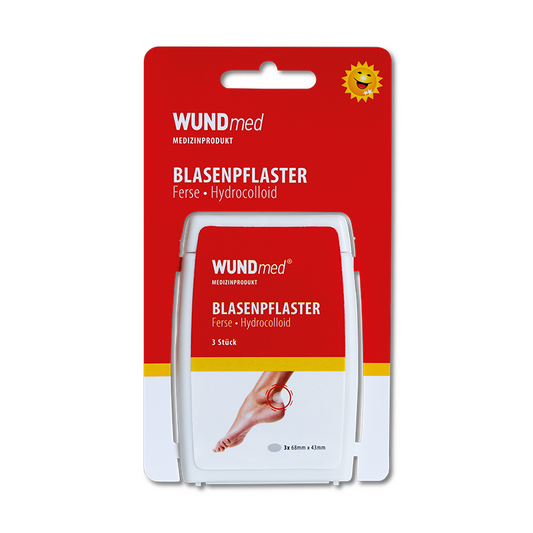 WUNDmed Blasenpflaster Ferse Hydrocolloid Latexfrei Transparent 3 Stück